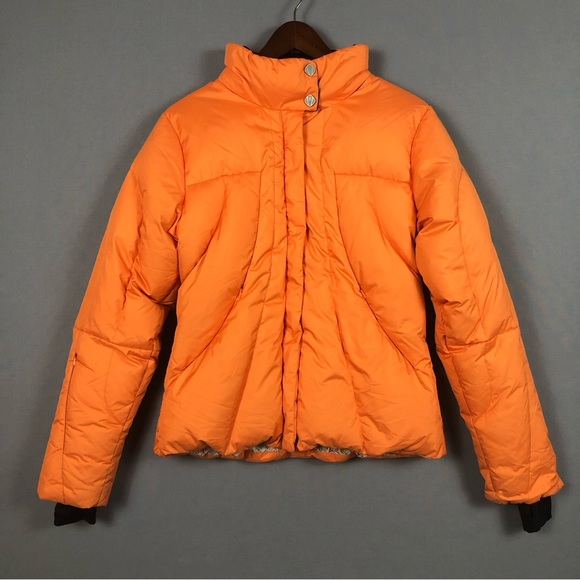 SUNICE Goose Down Puffer Jacket Coat Size 8 Full Zip Thumbhole Sleeve Inner Hood - Picture 2 of 16